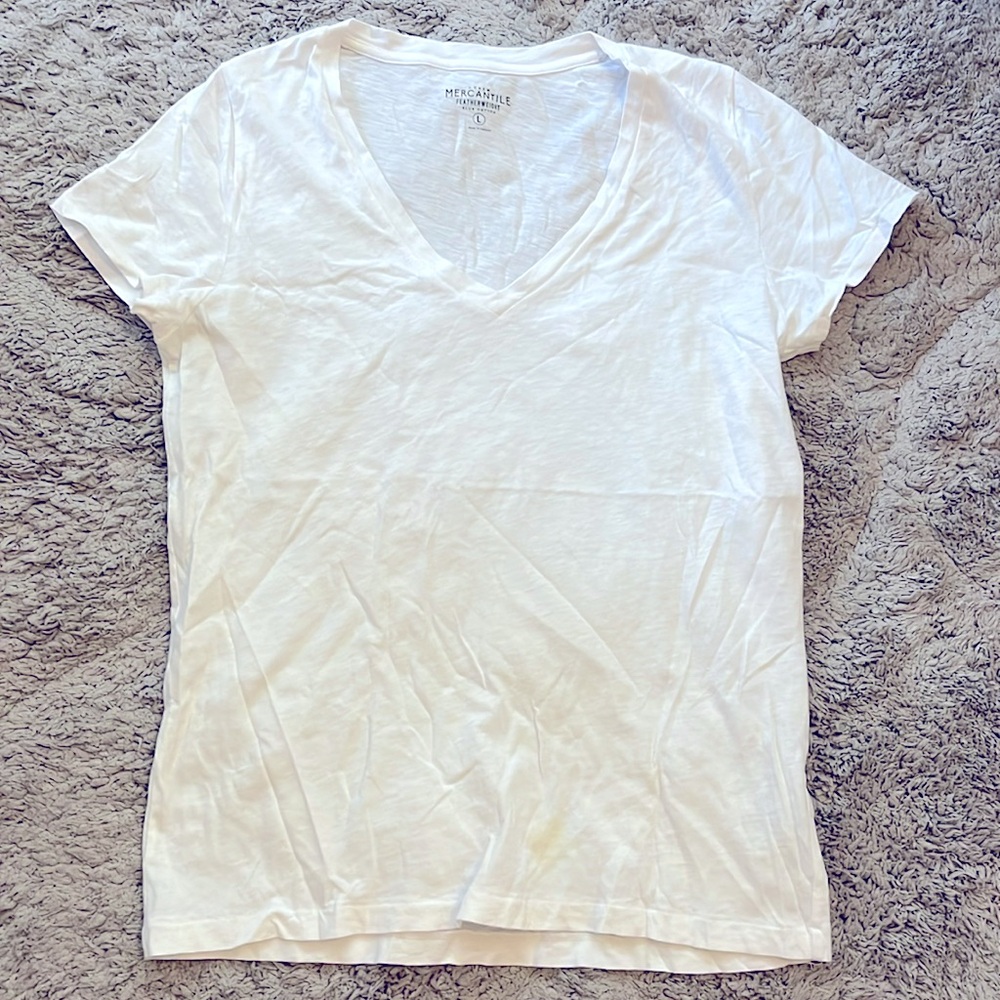 - J Crew white Short Sleeve Tee